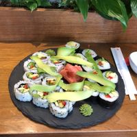 Vegan sushi roll at Kimono in Sarajevo