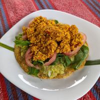 Super vegan arepa at Duni in Minca
