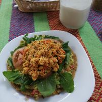 Arepa super vegano at Duni in Minca