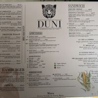 Food menu   at Duni in Minca