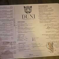 Menu Oct-25 front  at Duni in Minca