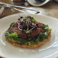 Falafel arepa at Duni in Minca