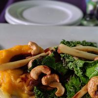 Pumpkin and parsnip appetizer. So good!!! at Lime Inn Bar & Restaurant in St John