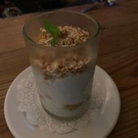 Vegan dessert:

Coconut Dream Tembleque  | (GF, VEGAN)
coconut custard, roasted pineapple, toasted coconut flakes at Lime Inn Bar & Restaurant in St John