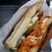 Hot chicken with tofu subbed in at Iron Paffles & Coffee in Charlottesville