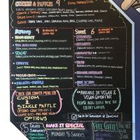 Menu at Iron Paffles & Coffee in Charlottesville