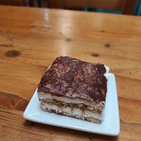 Dessert - tiramisu at Krishna Lunch in Barcelona