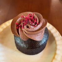 Veg choc raspberry cake at Olinda Tea House in Olinda