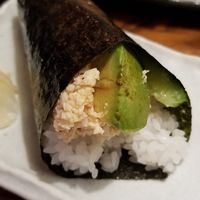 My favorite! Vegan Cali hand roll at Huntington Ramen & Sushi in Fullerton