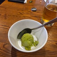 Matcha nice cream at Huntington Ramen & Sushi in Fullerton