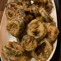 Oily fried jalapeños  at Huntington Ramen & Sushi in Fullerton