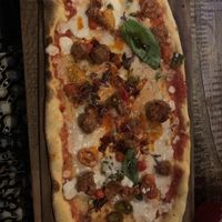 Vegan harissa meatball pizzaa  at Zizzi - Suffolk St in Dublin