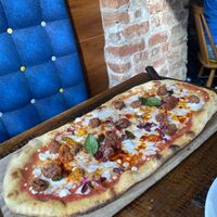 Vegan Meatless Meatball Pizza. Was very good!   at Zizzi - Suffolk St in Dublin