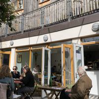 Outside seating  at The Cake Cafe in Dublin