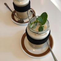 Vegan chai latte at In Guter Gesellschaft in Hamburg