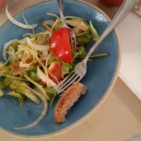 Fresh salad with Avocado hidding inside at Barnum Cafe in Rome
