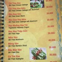 Menu 6 at Huong Khach in Da Nang
