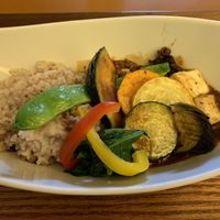 まーぼー豆腐丼 at SaiShokuKenBi in Tokyo