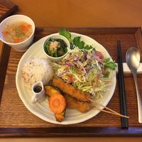Rice plate at SaiShokuKenBi in Tokyo