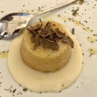 Potato, artichoke, and black truffle   at Pesto di Pistacchio in Trani