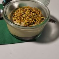 Cheesecake with pistachio cream at Pesto di Pistacchio in Trani