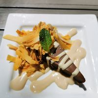 Chocolate coconut ganache tart at MeeT in Yaletown in Vancouver