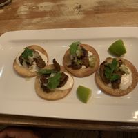 Steak Tostadas  at MeeT in Yaletown in Vancouver