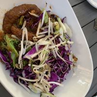 Yummy ginger salad   at MeeT in Yaletown in Vancouver