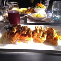 Chick'n and waffles  at MeeT in Yaletown in Vancouver