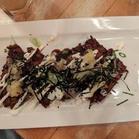 Okonomiyaki - magnificent, must try at MeeT in Yaletown in Vancouver