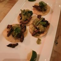 Vegan steak Tostadas at MeeT in Yaletown in Vancouver