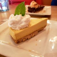 free lemon tart we got from a coupon book!! it was amazing at MeeT in Yaletown in Vancouver