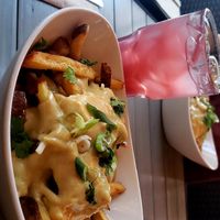 bday poutine at MeeT in Yaletown in Vancouver