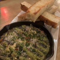 Cheezy pesto dip & focaccia   at MeeT in Yaletown in Vancouver