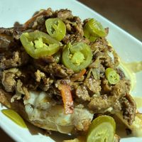 Philly cheesesteak poutine   at MeeT in Yaletown in Vancouver