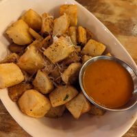 Garlic potatoes at MeeT in Yaletown in Vancouver