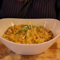 Mac and cheese, cashew sauce at MeeT in Yaletown in Vancouver