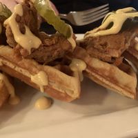 Nashville Chickun and waffles   at MeeT in Yaletown in Vancouver