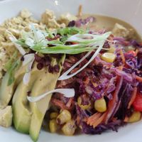 Happy breakfast bowl at MeeT in Yaletown in Vancouver