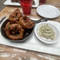 Onion rings - okay locked flavour   at MeeT in Yaletown in Vancouver
