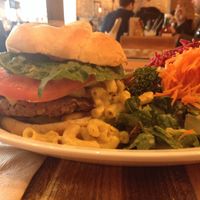 Mac n cheese burger! at MeeT in Yaletown in Vancouver