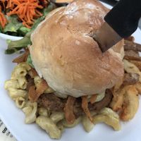 The Mighty Mac Burger at MeeT in Yaletown in Vancouver