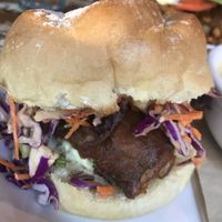 New “fish” burger at MeeT in Yaletown in Vancouver