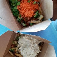 Teem poutine with The Lovely bow at MeeT in Yaletown in Vancouver