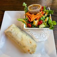 Vegan donair with side garden salad  at Hometown Sports Grill in Ottawa