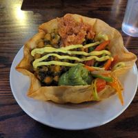 Vegan burrito bowl at Hometown Sports Grill in Ottawa