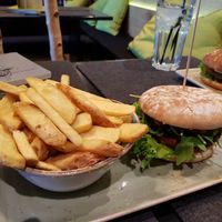 Nice fries, great vegan burgers at Hans Im Glück in Berlin