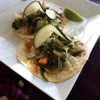 vegan tacos at El Cocodrilo in Coba