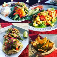 Tacos, emañadas, guacamole, nachos  at El Cocodrilo in Coba