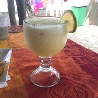 Orange and pineapple juice  at El Cocodrilo in Coba